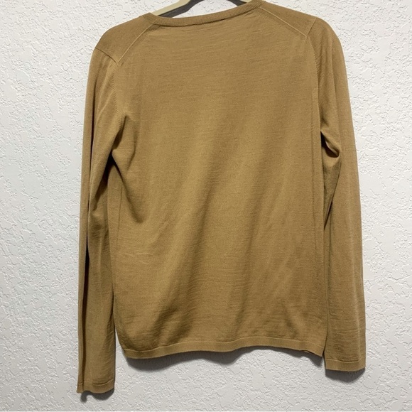 MaxMara Women’s Golia Tan V-Neck Long Sleeve Pullover Sweater - Picture 4 of 4